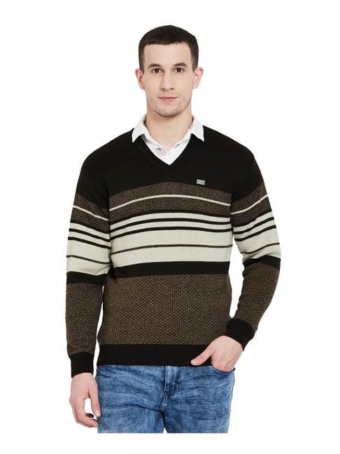 duke brown striped sweater