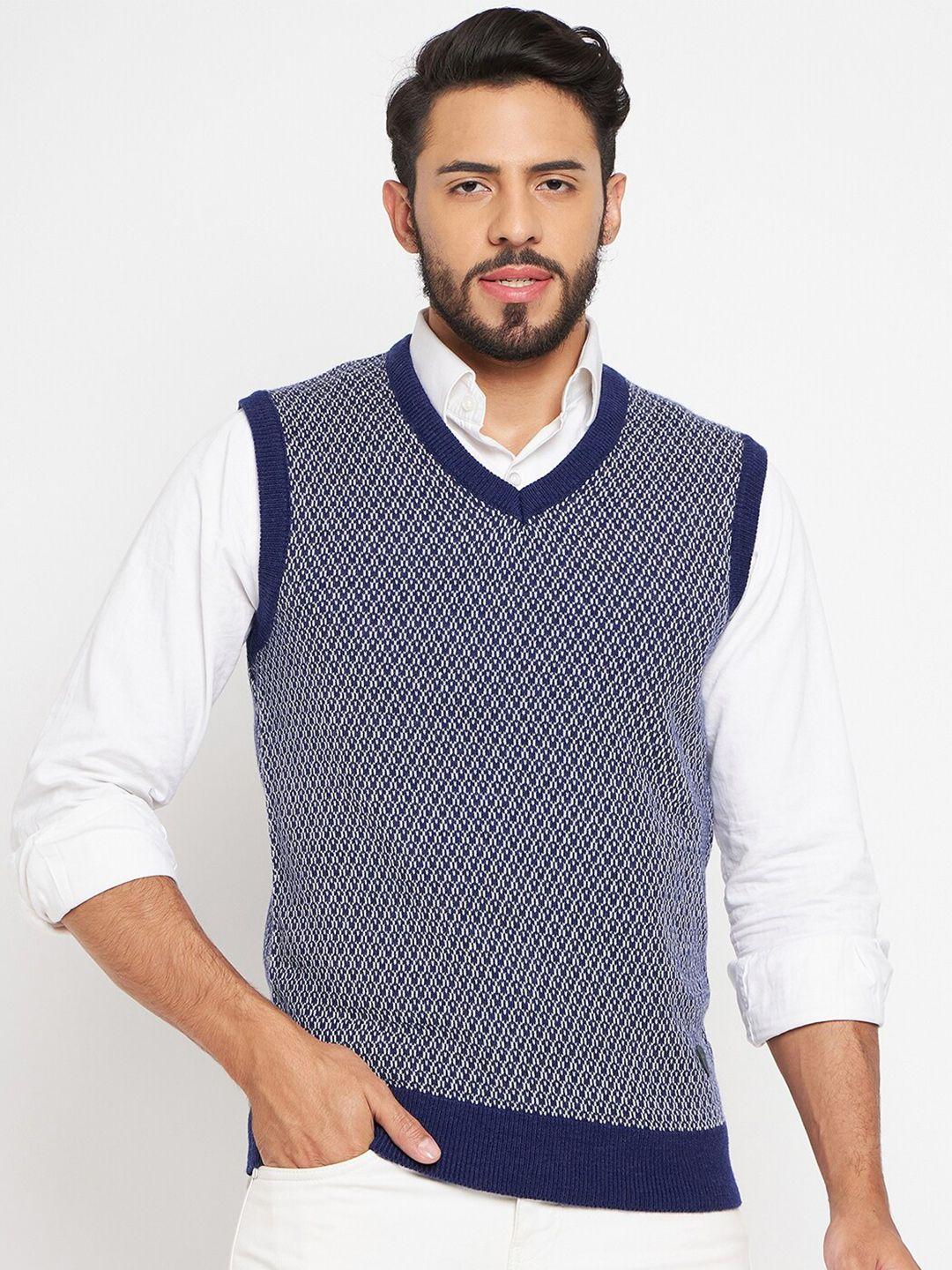 duke cable knit v-neck sleeveless acrylic sweater vest