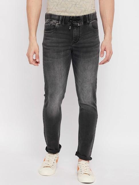 duke charcoal slim fit lightly washed jeans