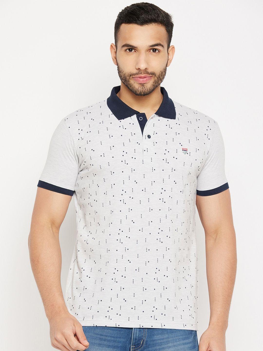 duke cnversational printed polo collar cotton slim fit t-shirt