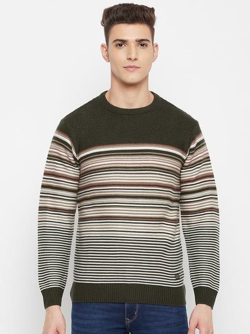 duke dark green stripes sweater