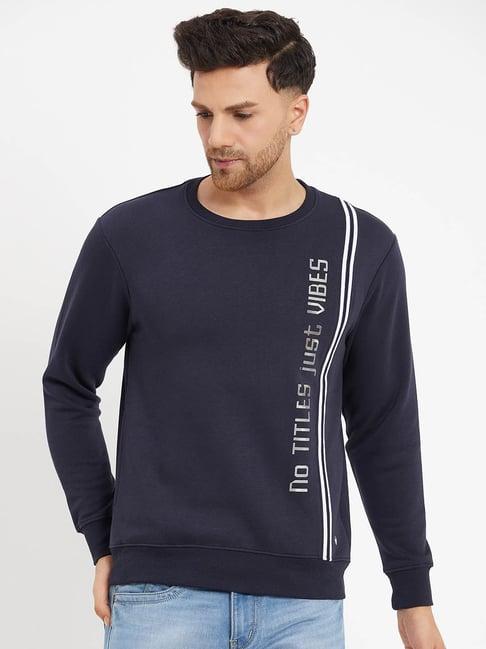 duke dark navy blue regular fit sweatshirt