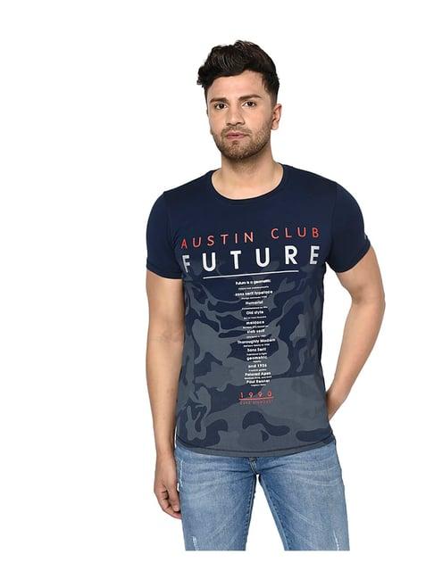 duke dark navy camo print t-shirt