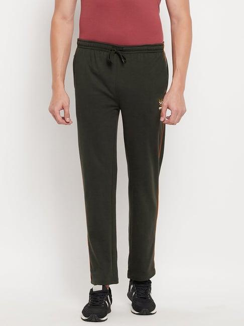 duke dark olive regular fit trackpants