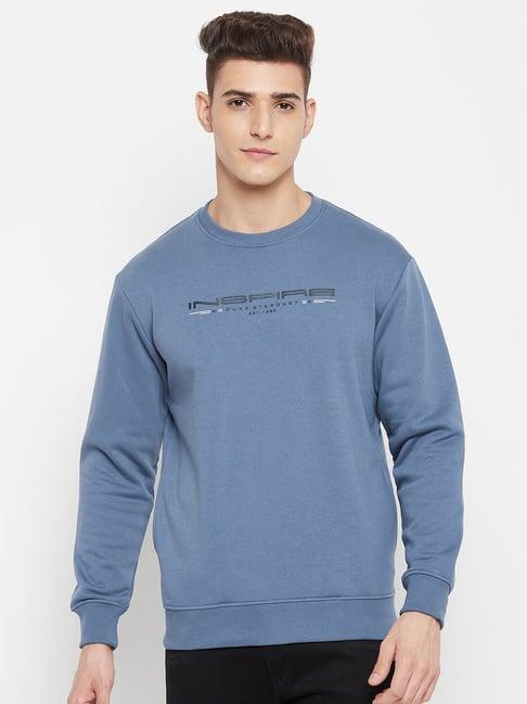 duke dusty blue full sleeves sweatshirt