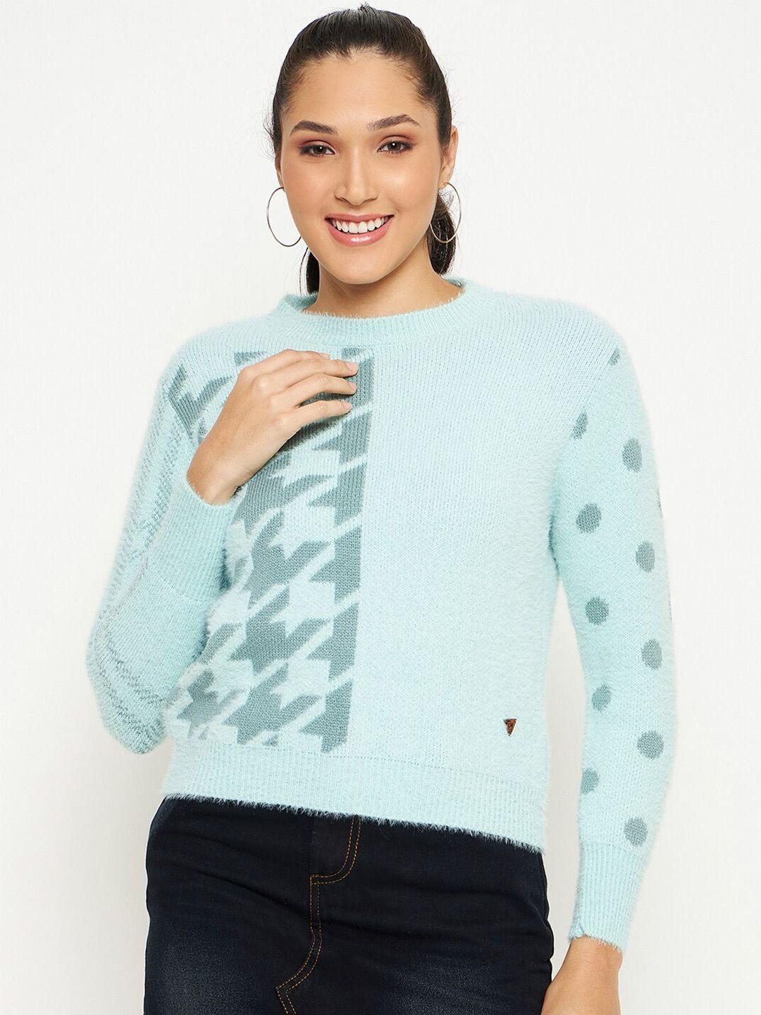 duke geometric printed pullover sweater