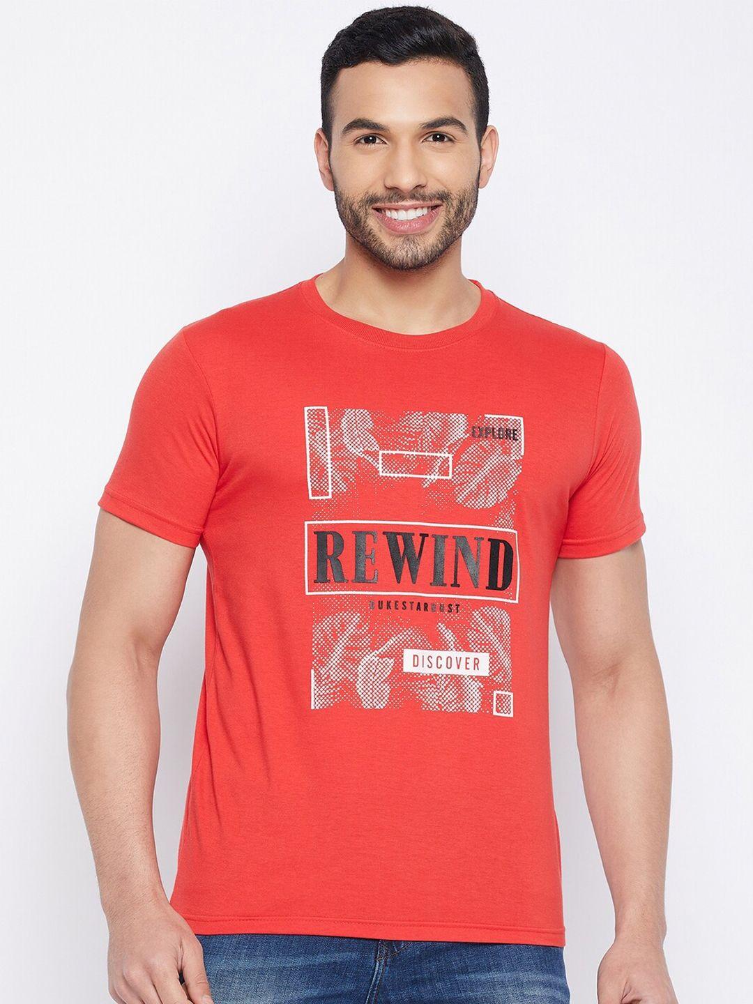 duke graphic printed cotton slim fit t-shirt