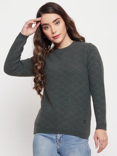 duke green argyle pattern pullover