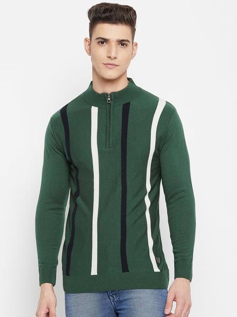 duke green stripes sweater