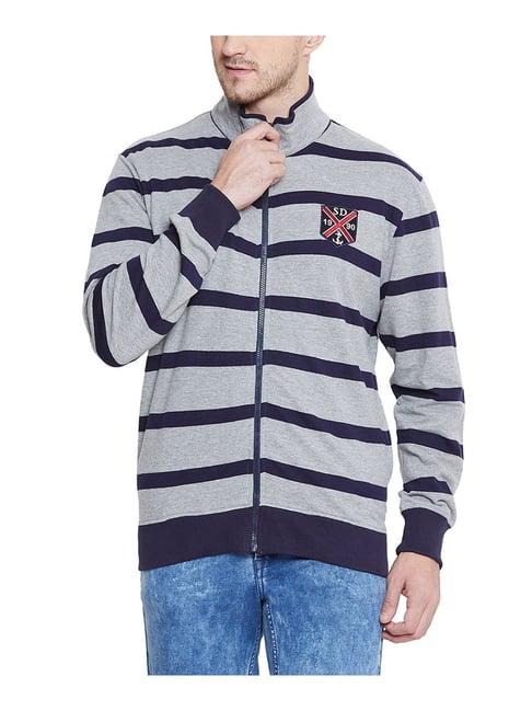 duke grey & navy regular fit sweatshirt