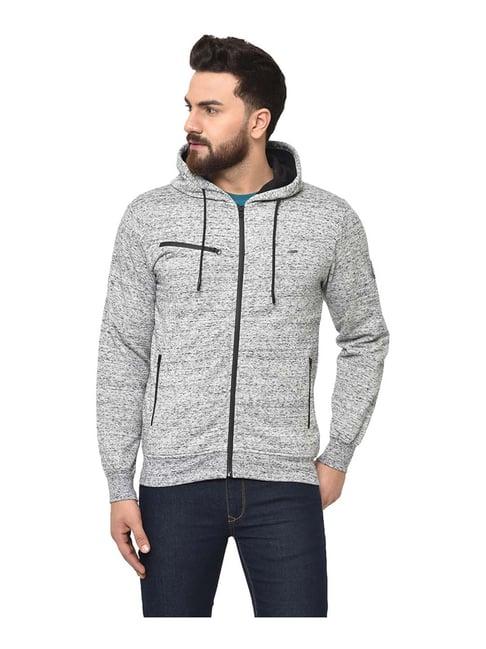 duke grey cotton regular fit heathered sweatshirt