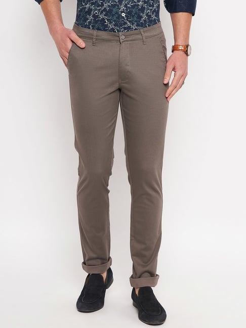 duke grey cotton slim fit chinos