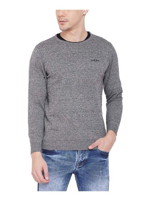 duke grey regular fit heathered sweater