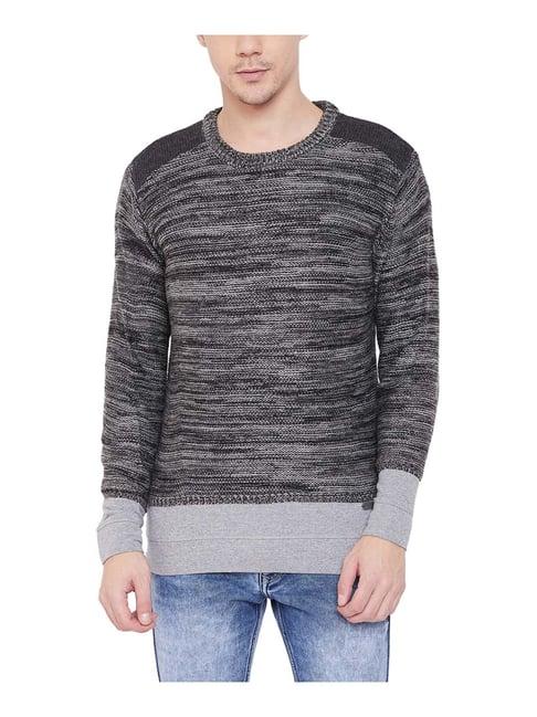 duke grey regular fit heathered sweater