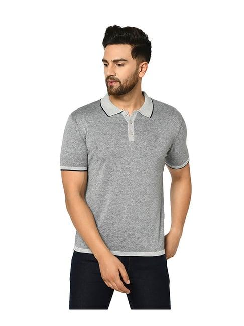 duke grey textured polo t-shirt