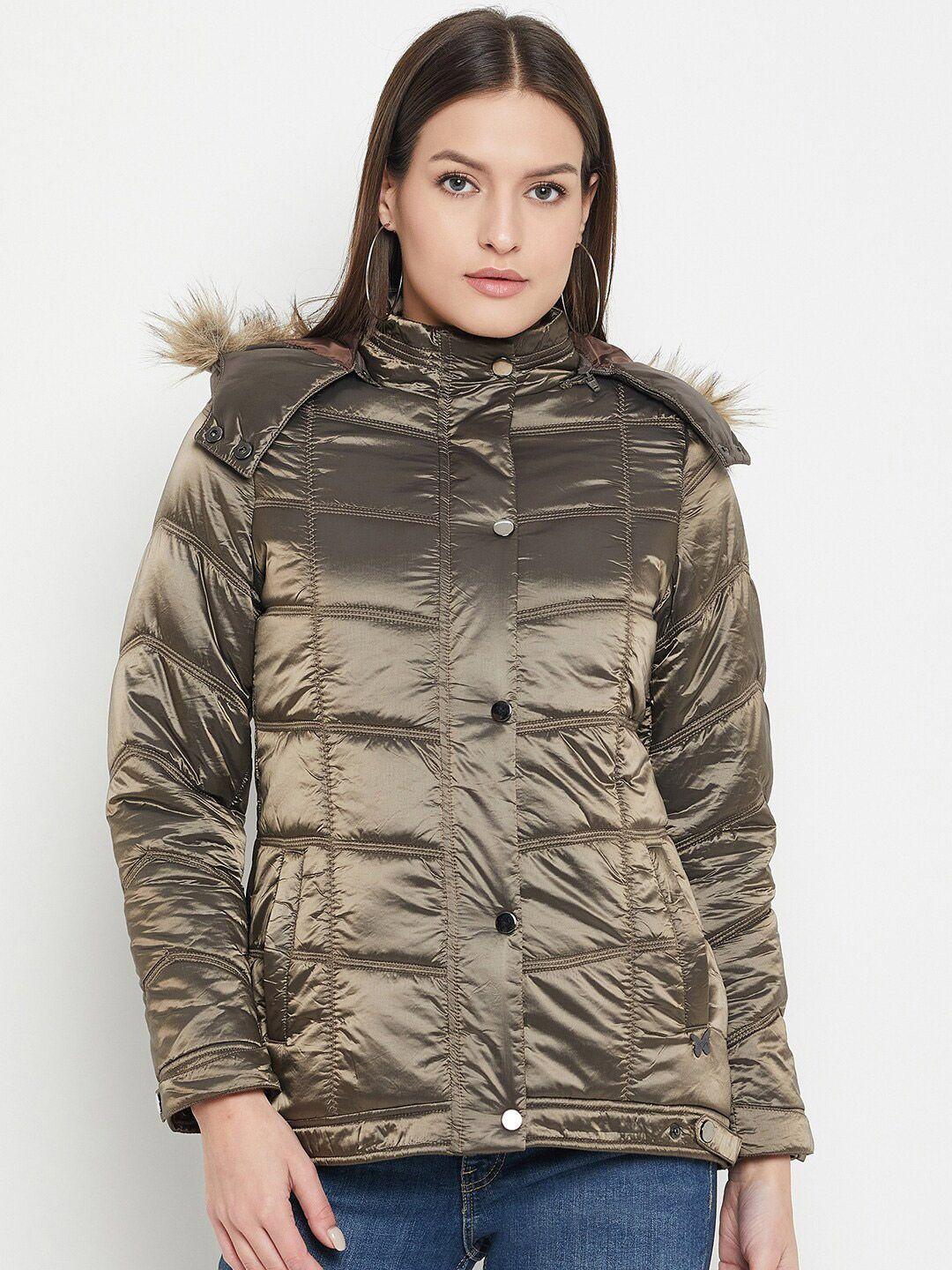 duke hooded faux fur trim parka jacket