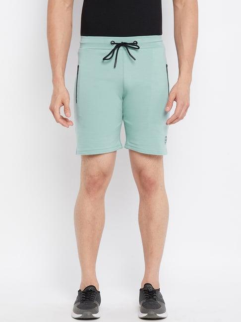 duke light green regular fit shorts