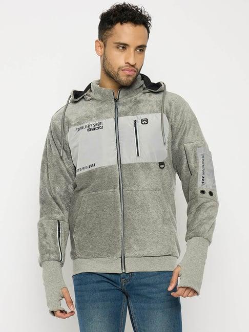 duke m.grey melange regular fit hooded sweatshirt