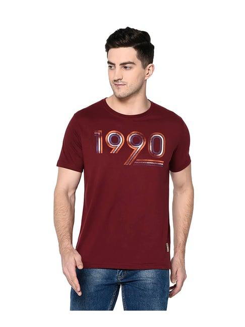 duke maroon printed t-shirt