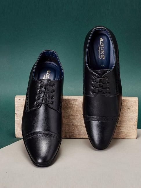 duke men's black derby shoes