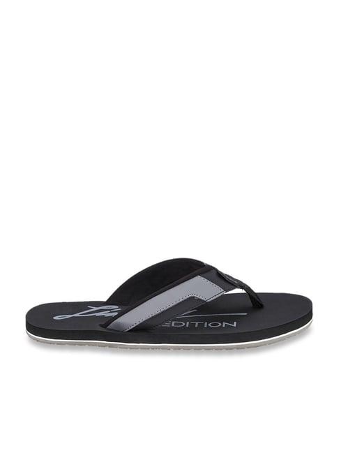 duke men's black flip flops