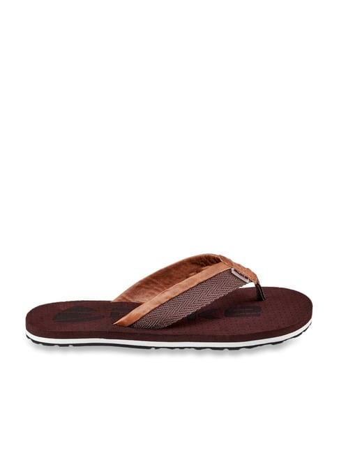 duke men's brown flip flops