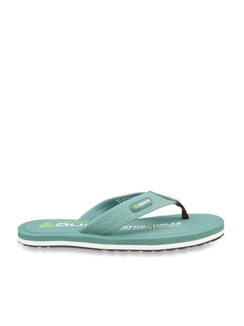 duke men's mist green flip flops