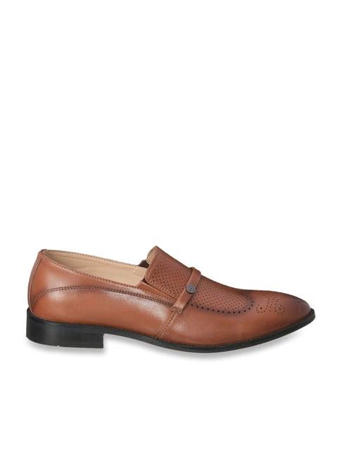 duke men's tan formal loafers