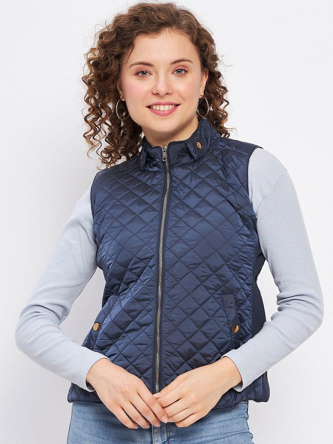 duke mock collar quilted jacket
