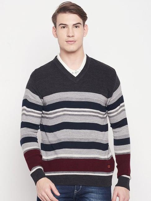 duke multi regular fit striped sweater