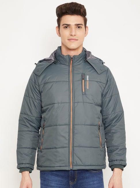 duke olive full sleeves hooded jacket