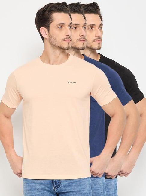 duke peach & navy regular fit t-shirt