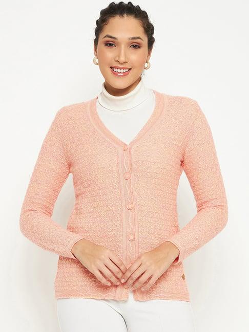 duke peach self design cardigan