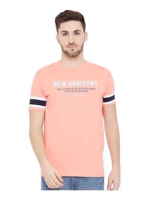 duke pink slim fit printed t-shirt