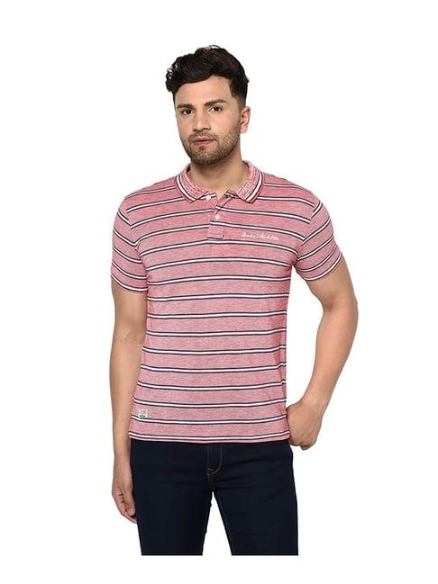 duke pink striped polo t-shirt