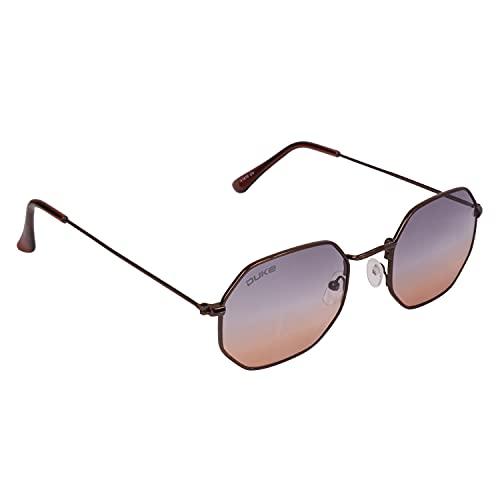 duke polycarbonate uv 400 men women octagonal sunglasses ideal for fashion, driving, sports and all outdoor activities-duke-a1875-c4