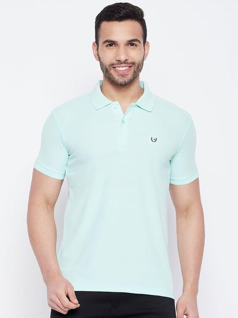 duke powder blue slim fit polo t-shirt