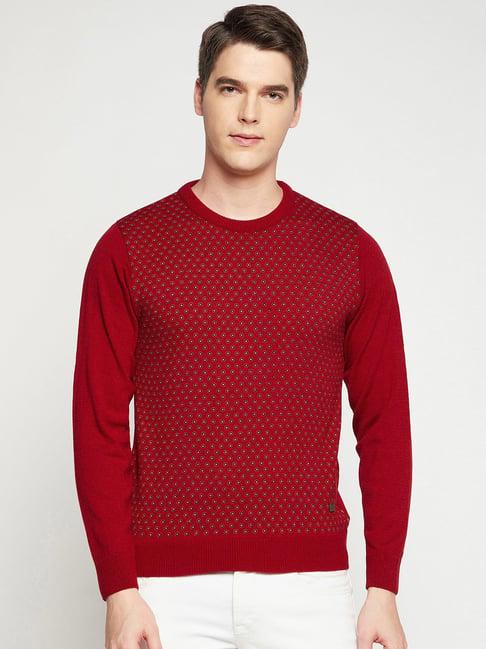 duke red printed sweater