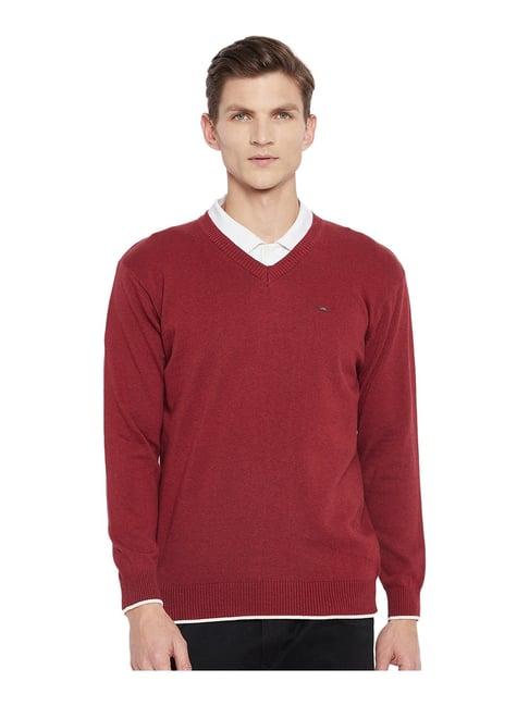 duke red v neck sweater