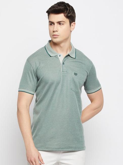 duke sage green regular fit polo t-shirt