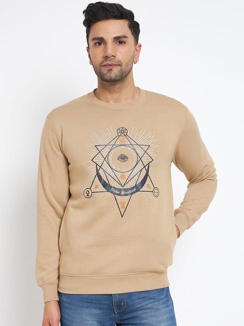 duke sand regular fit printed sweatshirt