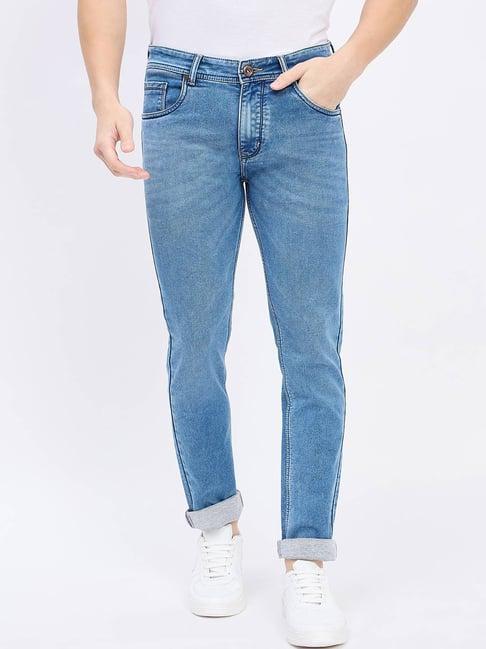 duke sky blue slim fit jeans