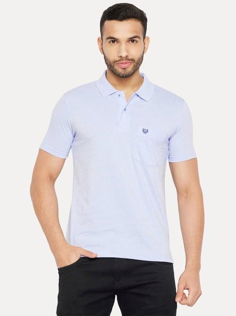 duke sky melange regular fit polo t-shirt