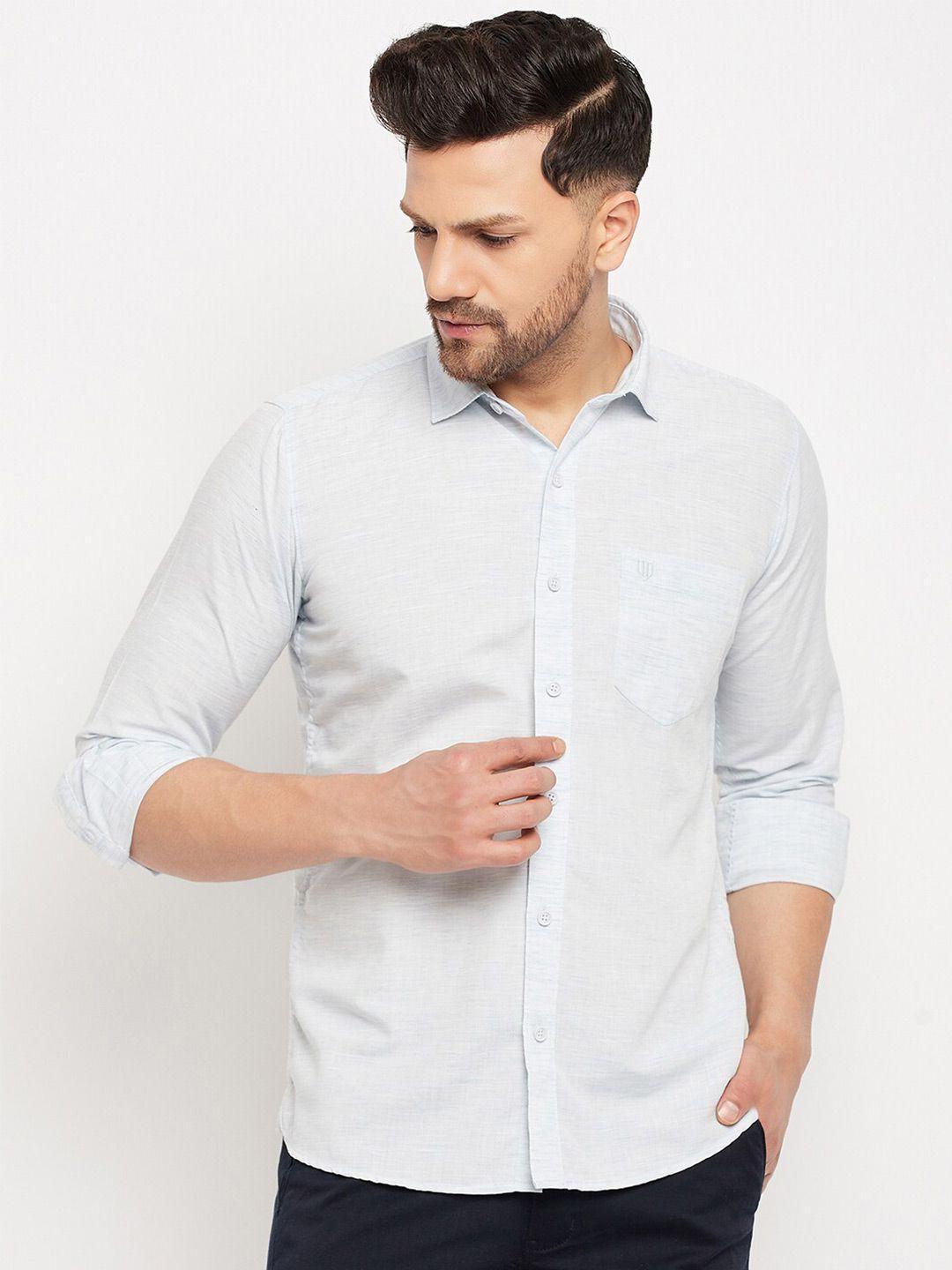 duke slim fit opaque cotton casual shirt