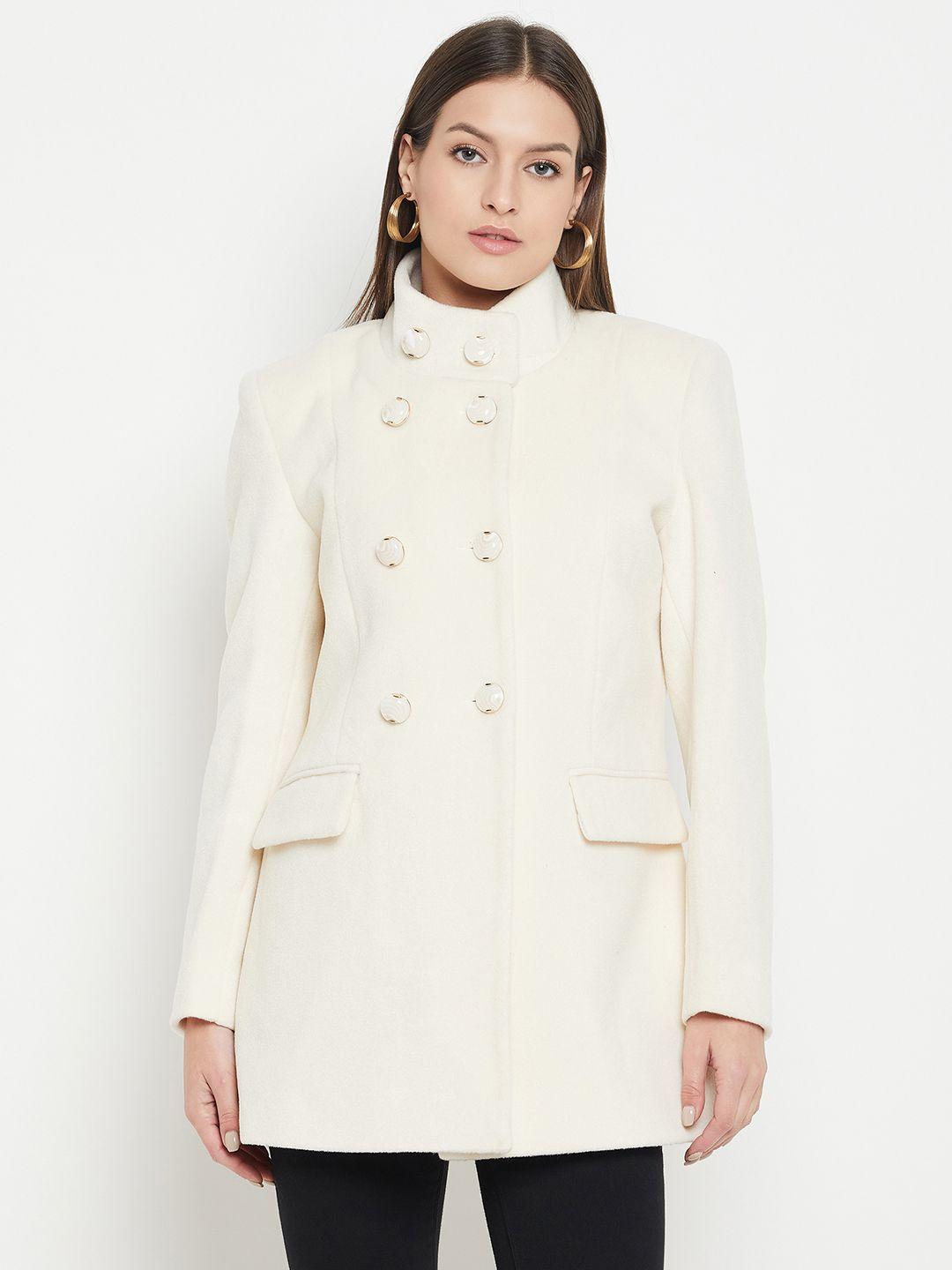 duke stand collar woollen trench coat