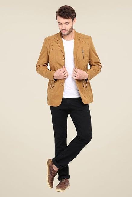 duke stardust khaki solid jacket