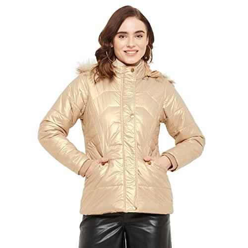 duke stardust women full sleeve jacket (sdz1936_rose gold_m)