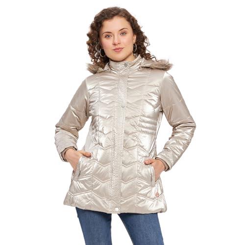 duke stardust women full sleeve jacket (sdz1940_rose gold_xl)