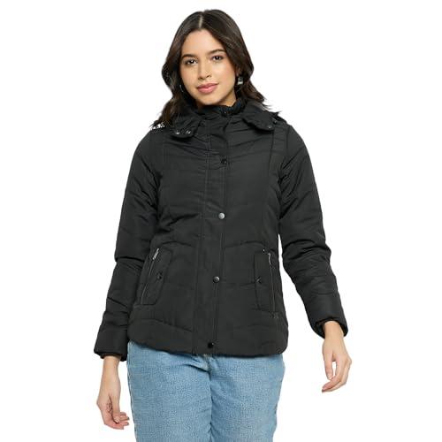 duke stardust women full sleeve jacket (sdz4013_black_m)