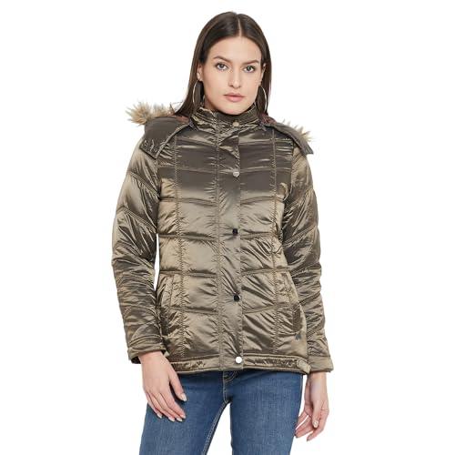 duke stardust women full sleeve jacket (sdz4023_tan_m)